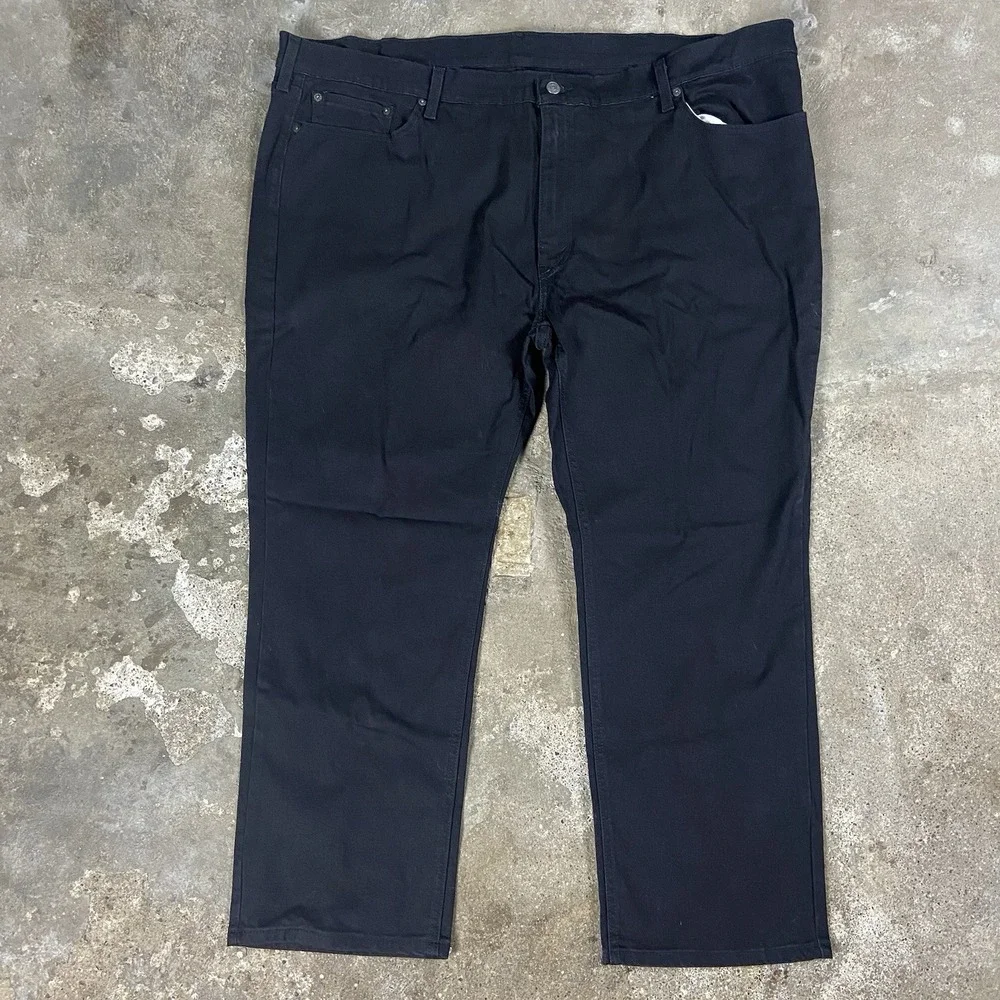 Levi's 541 Jeans Size 48x32 Black  Denim Dark Wash‎ Straight Athletic Fit